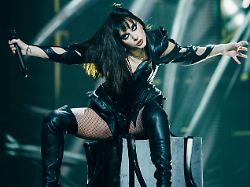 rehearsal images alexandra c pit nescu performing choke me for romania during the first rehearsal at wiener stadthalle vienna 2026