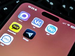 russia ekaterinburg logos of social network applications messengers on the phone screen