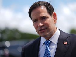 secretary of state marco rubio speaks to the press before boarding his plane at homestead air reserve base thursday may 21 2026 rubio is traveling to a nato foreign ministers meeting in sweden