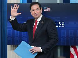 secretary of state marco rubio waves after speaking at a press briefing in the james brady press briefing room at the white house in washington tuesday may 5 2026