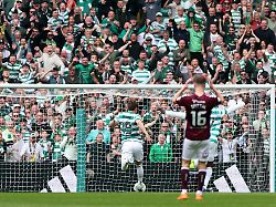 soccer football scottish premiership celtic v heart of midlothian celtic park glasgow scotland britain may 16 2026 celtic s callum osmand scores their third goal reuters russell cheyne