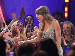 taylor swift in the audience during the iheartradio music awards on thursday march 26 2026 at the dolby theatre in los angeles