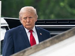 united states president donald j trump inspects the columns of the north portico of the white house in washington dc on monday may 25 2025 1