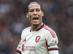 virgil van dijk of liverpool shouts instructions during the premier league match between manchester united and liverpool at old trafford manchester united kingdom on may 3 2026
