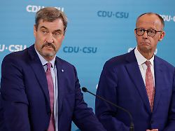 vorsitzenden der csu markus soeder vorsitzenden der cdu deutschlands friedrich merz deutschland berlin reichstag pressekonferenz cdu csu