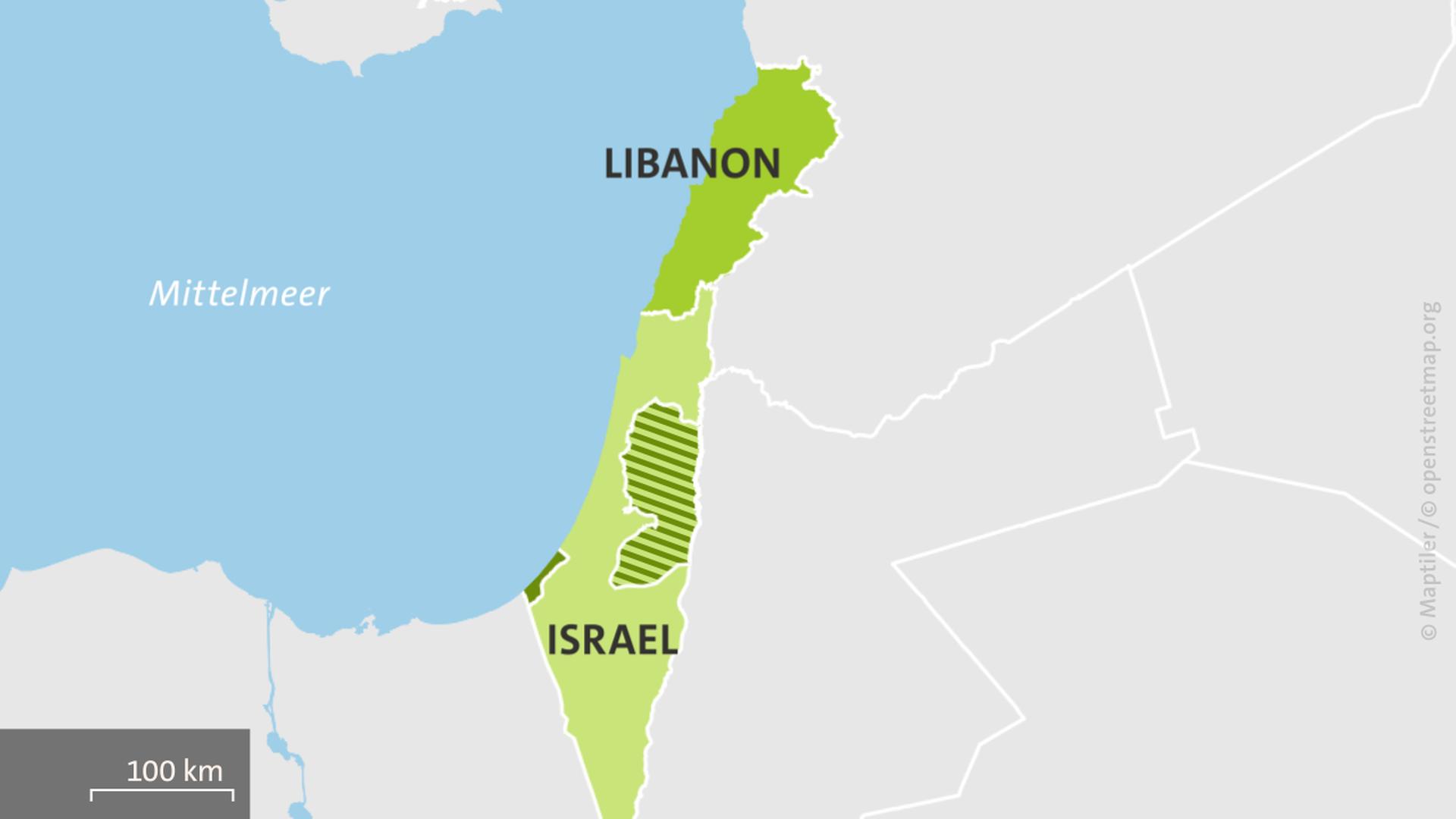 karte israel libanon 110
