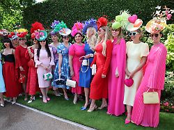 16 06 2026 ascot united kingdom racegoers arriving for the opening day of royal ascot united kingdom