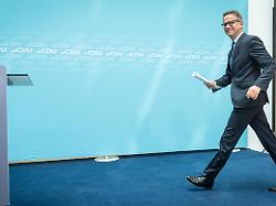 carsten linnemann cdu generalsekretaer waehrend der pressekonferenz nach der bundesvorstandssitzung
