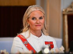 crown princess mette marit of norway during the gala dinner at the royal palace in oslo on june 23 2025 as part of the presidential state visit to norway photo by abdullah firas abacapress
