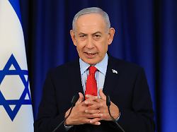 der israelische ministerpraesident benjamin netanjahu spricht waehrend einer pressekonferenz in jerusalem zu dpa netanjahu bestaetigt ausweitung von kontrolle israels in gaza dpa bildfunk