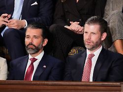 file donald trump jr and eric trump listen to president donald trump s state of the union address to a joint session of congress in the house chamber at the u s capitol in washington tuesday feb 24 2026