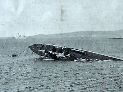 following the german defeat in wwi 74 ships of the kaiserliche marine s high seas fleet were interned in gutter sound at scapa flow pending a decision on their future in the peace treaty of versailles