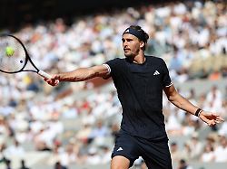 june 7 2026 paris ile de france france alexander zverev of germany during the match against f cobolli of italy in the final of tennis tournament roland garros paris france