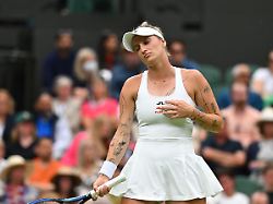 marketa vondrousova cze during her first round match at the 2024 wimbledon championships at the aeltc in london uk on july 2 2024 photo by corinne dubreuil abacapress