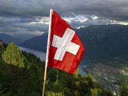 schweizer fahne interlaken schweiz