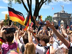 the canadian press 2026 06 20 team germany fans march toward toronto stadium before their team takes on ivory coast in world cup soccer action in toronto on saturday june 20 2026 1
