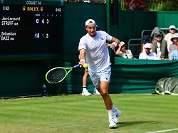 tennis grand slam atp tour wimbledon einzel herren 1 runde struff deutschland baez argentinien jan lennard struff ist in aktion