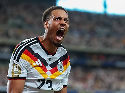 torjubel von felix nmecha 23 deutschland zum 1 0 deutschland vs curacao fussball weltmeisterschaft 2026 gruppenphase 14 06