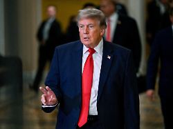 u s president donald trump gestures as he walks on capitol hill on the day of a senate republican steering committee lunch at the u s capitol in washington d c u s june 24 2026