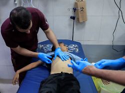 a palestinian boy wounded in an israeli strike on a tent according to medics receives medical treatment at nasser hospital in khan younis in the southern gaza strip july 8 2026