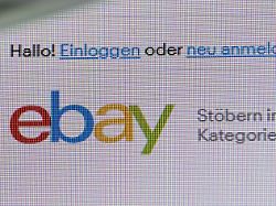 auf einem computerbildschirm ist das logo der handelsplattform ebay zu sehen ebay verstoesst nach erkenntnissen der bundesnetzagentur gegen nutzerrechte digital service act