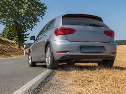 bei trockenheit sollte man das auto nicht auf gras parken