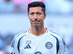 chicago fire fc robert lewandowski 9 looks on prior to the match between inter miami and chicago at nu stadium in miami florida on july 22 2026