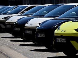file photo byd dolphin surf electric cars are parked infront of the venue where byd carmaker holds a vehicle presentation event in berlin germany may 21 2025