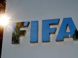 file photo the logo of fifa is seen in front of its headquarters in zurich switzerland september 26 2017