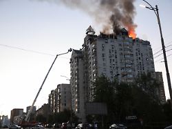 firefighters work at the site of an apartment building damaged during overnight russian missile and drone strikes amid russia s attack on ukraine in kyiv ukraine july 2 2026
