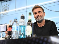 fussball dfb nationalmannschaft pk zur vorstellung des neuen bundestrainers juergen klopp spricht bei einer pressekonferenz