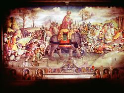 hannibal 247 182 bc carthaginian general hannibal and his army crossing the alps with elephants to make war on rome 218 bc