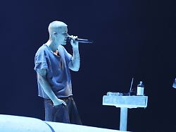 indio ca canadian singer justin bieber is seen delivering a high energy performance on day two of weekend one at the 2026 coachella valley music and arts festival in indio california