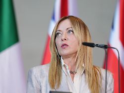 italiens ministerpraesidentin giorgia meloni bei einem termin im bundeskanzleramt