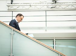 jens spahn cdu fraktionsvorsitzender im deutschen bundestag nach der bundesvorstandssitzung im konrad adenauer haus