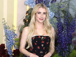 may 12 2026 new york new york usa actor emma roberts seen during the red carpet arrivals for the disney 2026 upfront held at the north javits center