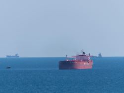 novorossiysk russia 08 18 2024 large sea vessel sailing cargo transportation black sea port krasnodar territory novorossiysk