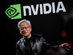 nvidia ceo jensen huang speaks during a doorstep after attending the ai ecosystem reception in tokyo japan july 16 2026