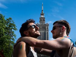 participants march in the warsaw equality parade in warsaw poland on june 13 2026 the event is recognized as the largest lgbtq gathering of the season
