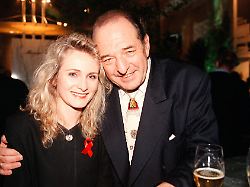 ralph siegel mit nicole party 40 jahre ariola saengerin schlagersaengerin muenchen photo by peter bischoff getty images