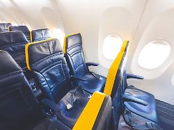 seats inside a ryanair aircraft