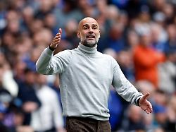 soccer football fa cup final chelsea v manchester city wembley stadium london britain may 16 2026 manchester city manager pep guardiola reacts action images via reuters peter cziborra 1