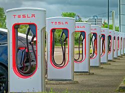 tesla electric vehicle charging points