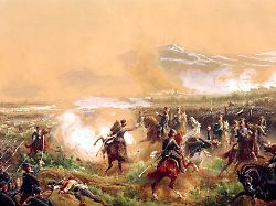 uef sg hist ereignisse deutscher krieg 1866 schlacht bei koeniggraetz 3 7 1866 eintreffen der preussischen 2 armee unter kronprinz friedrich wilhelm gemaelde von christian sell 19