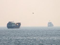 vessels at the strait of hormuz as seen from musandam oman july 8 2026