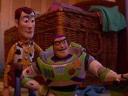 woody l und buzz lightyear in einer szene aus dem film toy story 5 undatierte filmszene der film kommt am 23 07 2026 in die deutschen kinos