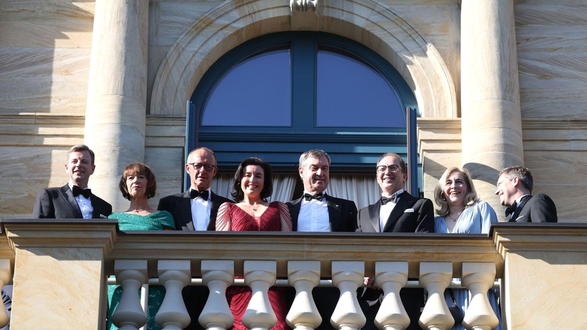 br l r oliver baer charlotte merz friedrich merz dorothee baer markus soeder alexander dobrindt nina warken sebastian warken bei der eroeffnung 100