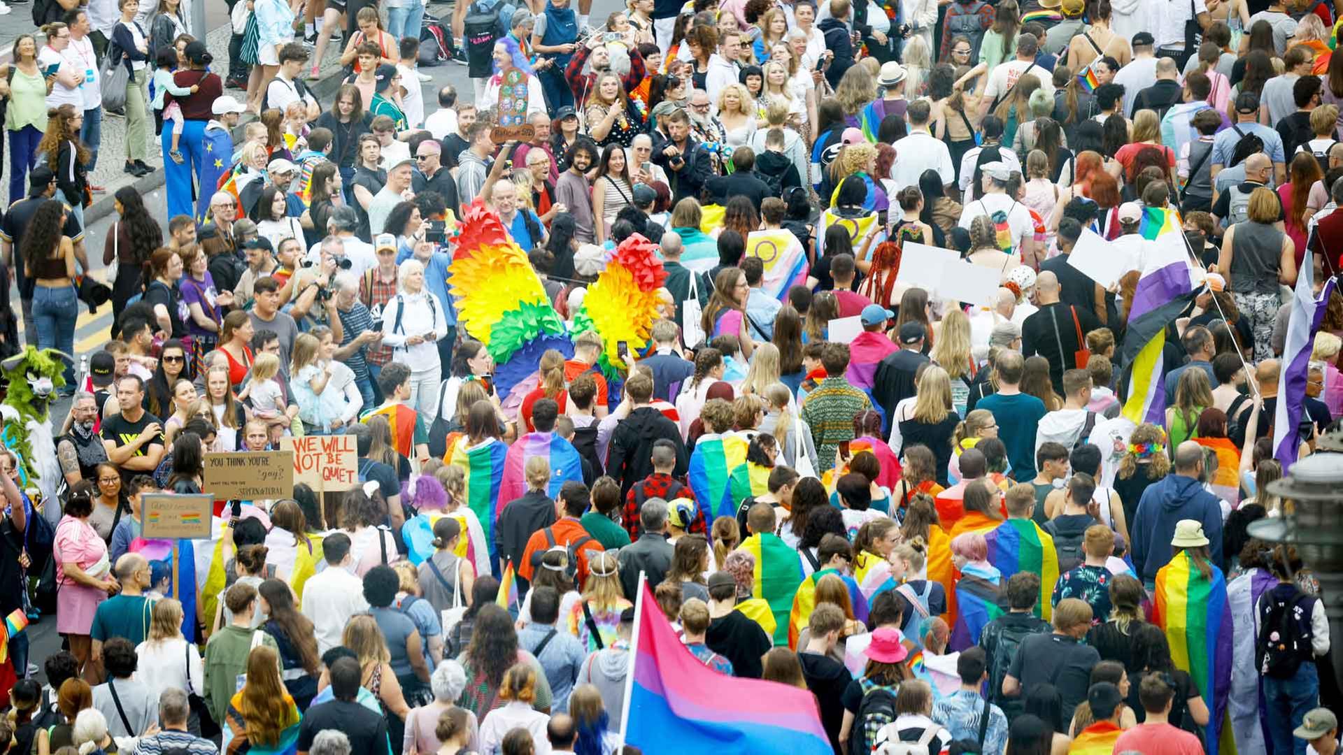 rbb archivbild berliner pride demo zum alljaehrlichen csd zieht durch die stadt 100
