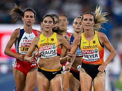 13 08 2026 grossbritannien birmingham leichtathletik europameisterschaft frauen 3 000 meter hindernis finale gesa krause m deutschland und lea meyer r deutschland in aktion