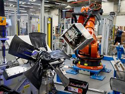 a fan is pictured at an ebm papst plant in hollenbach germany tuesday feb 4 2025